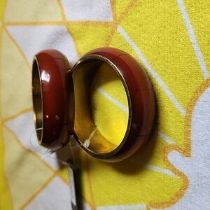 NWT - Pair of 2 -Twentyone Bracelet Bangles in Brown/Tan/Gold